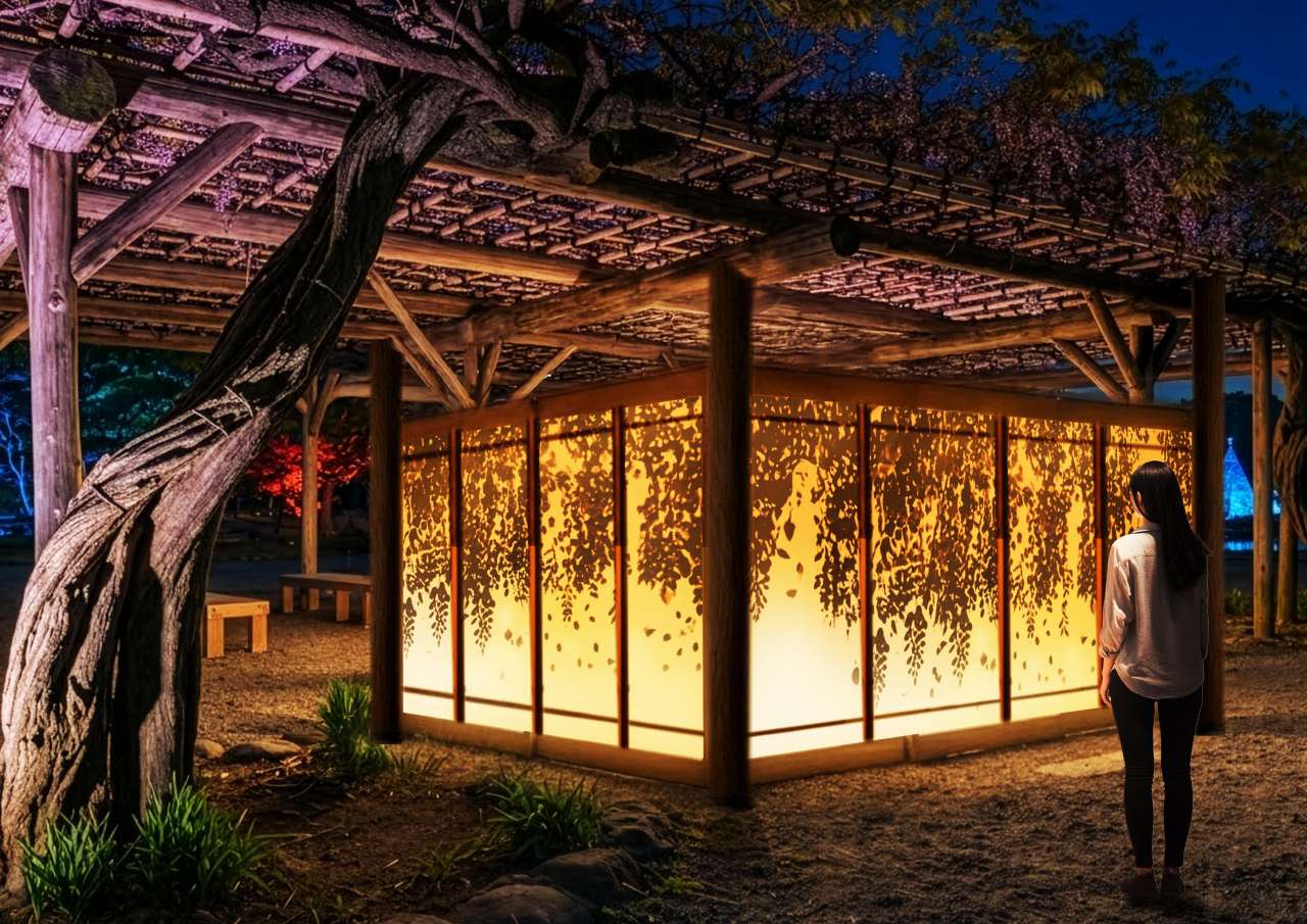 旧芝離宮夜会2026(藤棚)
