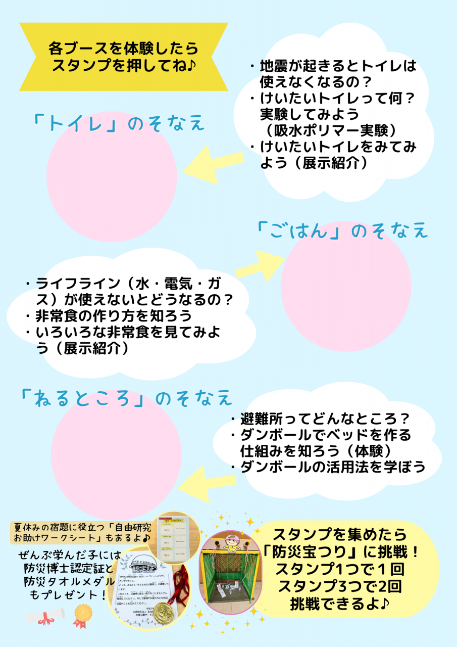 夏休み防災ワークショップ（裏）