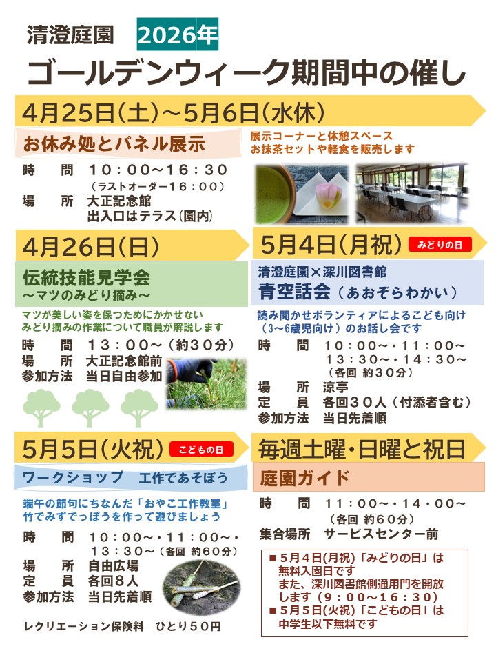 GWの催し 掲示物
