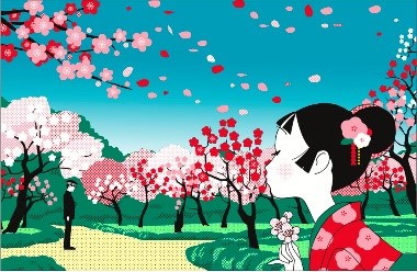 「小梅ちゃんと楽しむ早春の小石川後楽園」重ね押しスタンプラリー完成イメージ