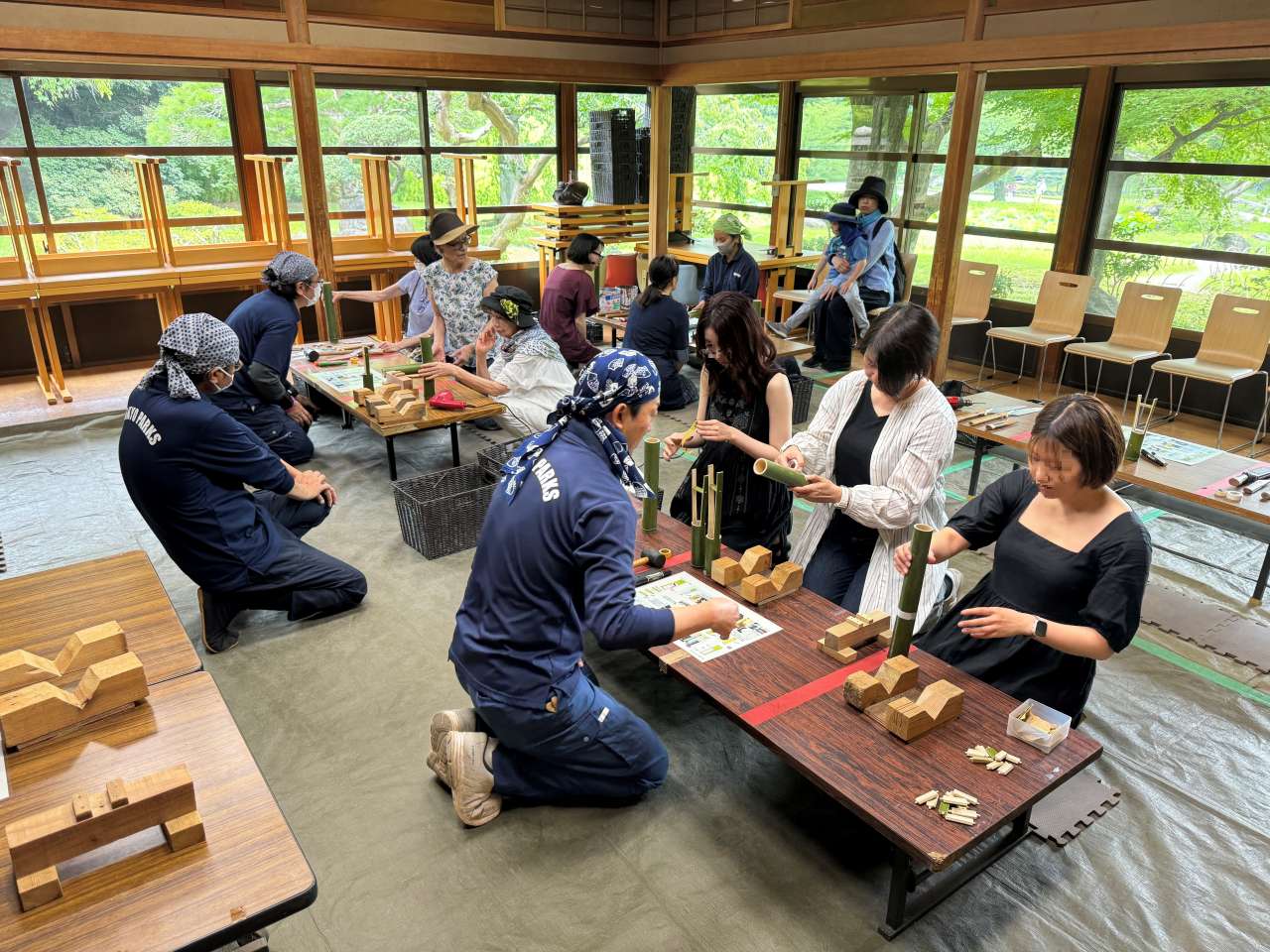 小石川後楽園240706竹細工教室(7)