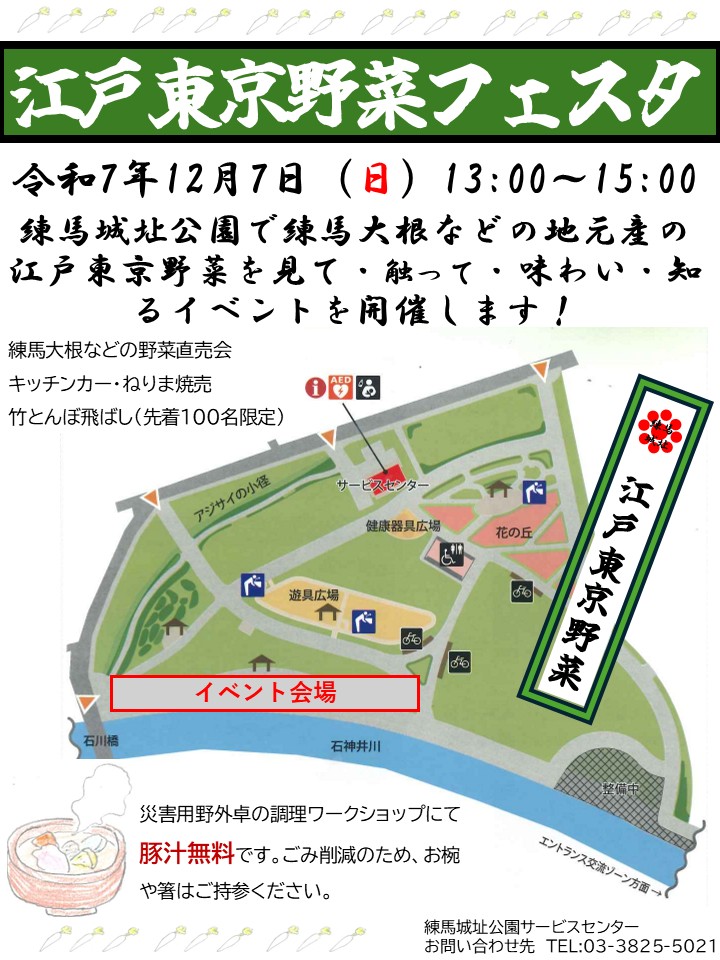 江戸東京野菜フェスタポスター（練馬城址公園）
