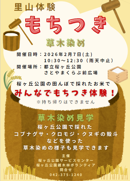 もちつき草木染め