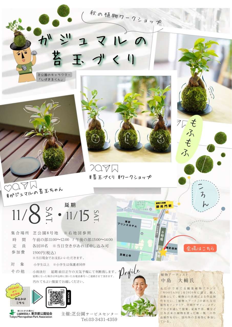 ガジュマルの苔玉づくりちらし
