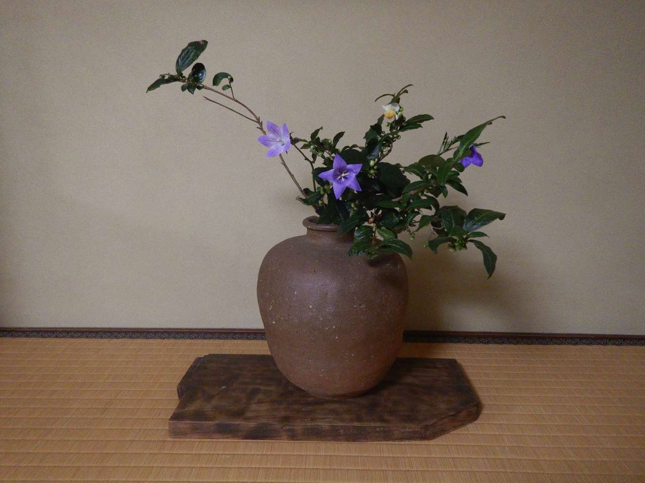 殿ヶ谷戸庭園241026おいしいお抹茶の点て方生け花