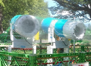 仮設ミストの機器設置・稼働