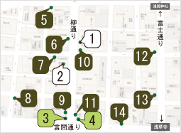 21年度緑化実施箇所マップ図