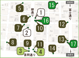 22年度緑化実施箇所マップ図