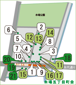 25年度緑化実施箇所マップ図