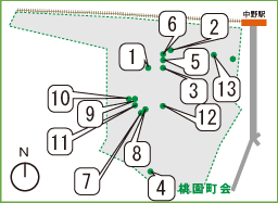21年度緑化実施箇所マップ図