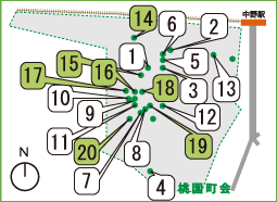 22年度緑化実施箇所マップ図