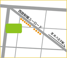 西放射線ユーロード／中町地区緑化マップ図