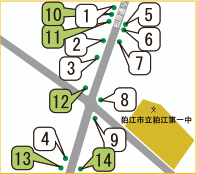 28年度緑化実施箇所マップ図
