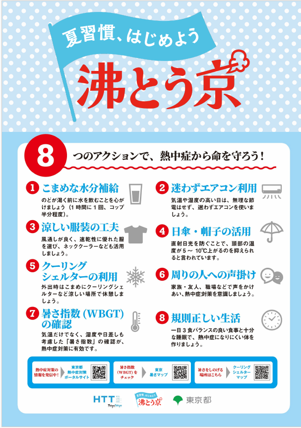 熱中症対策ポスター「夏習慣、はじめよう」