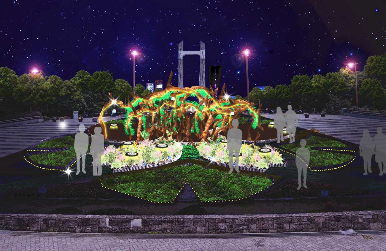 Fantasy of flowers and greenery