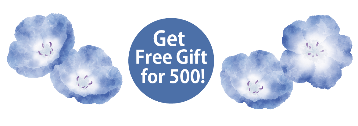 Get Free Gift for 500!